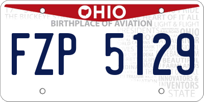OH license plate FZP5129