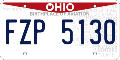 OH license plate FZP5130