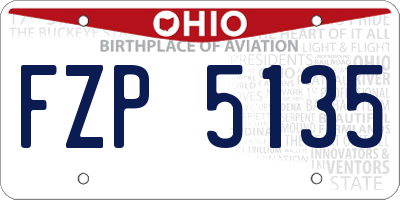 OH license plate FZP5135