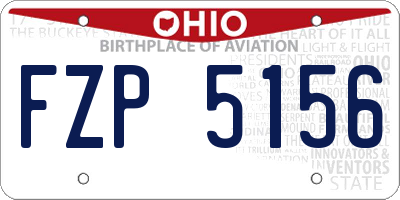 OH license plate FZP5156