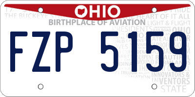 OH license plate FZP5159