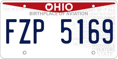 OH license plate FZP5169