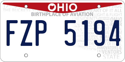 OH license plate FZP5194