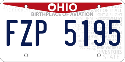 OH license plate FZP5195
