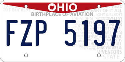 OH license plate FZP5197