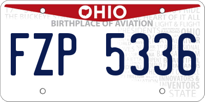 OH license plate FZP5336