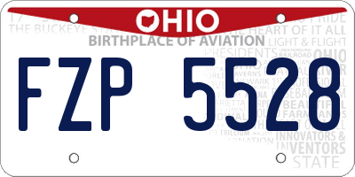 OH license plate FZP5528