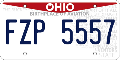 OH license plate FZP5557