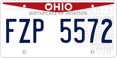 OH license plate FZP5572