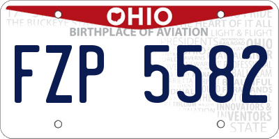 OH license plate FZP5582