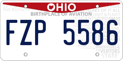 OH license plate FZP5586