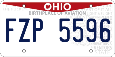 OH license plate FZP5596