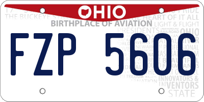 OH license plate FZP5606