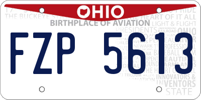 OH license plate FZP5613