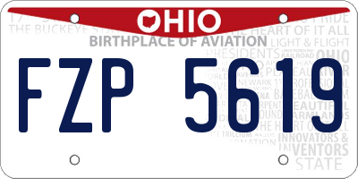 OH license plate FZP5619