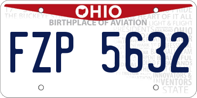 OH license plate FZP5632