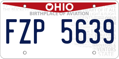 OH license plate FZP5639