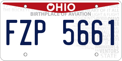 OH license plate FZP5661