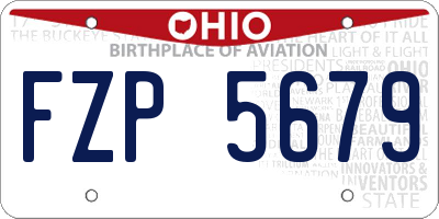 OH license plate FZP5679