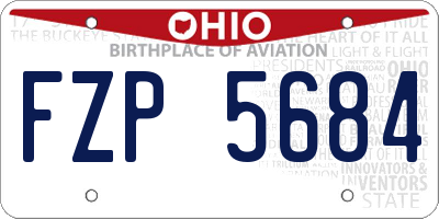 OH license plate FZP5684