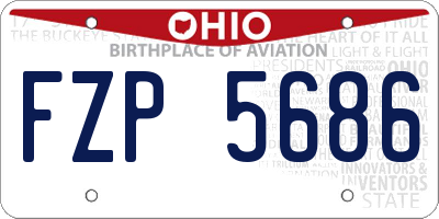 OH license plate FZP5686