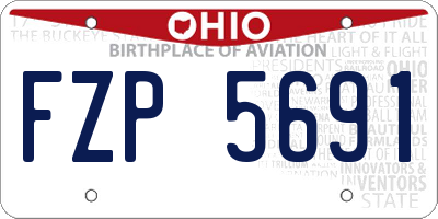 OH license plate FZP5691