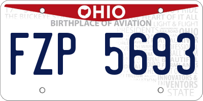 OH license plate FZP5693