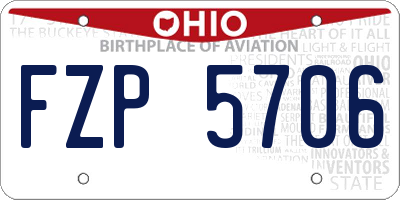 OH license plate FZP5706