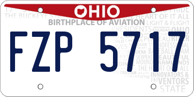 OH license plate FZP5717