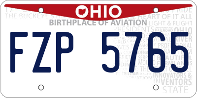 OH license plate FZP5765