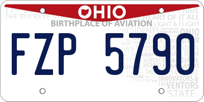 OH license plate FZP5790