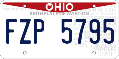 OH license plate FZP5795