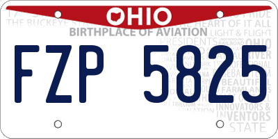 OH license plate FZP5825