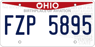 OH license plate FZP5895