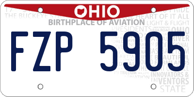 OH license plate FZP5905