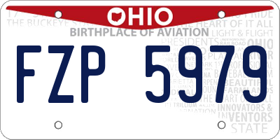 OH license plate FZP5979