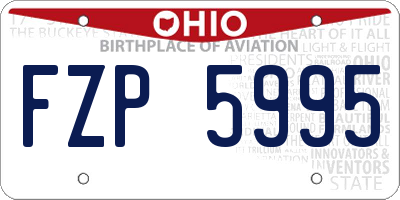 OH license plate FZP5995