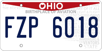 OH license plate FZP6018