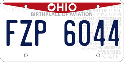 OH license plate FZP6044