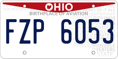 OH license plate FZP6053