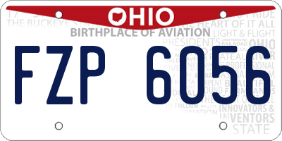 OH license plate FZP6056