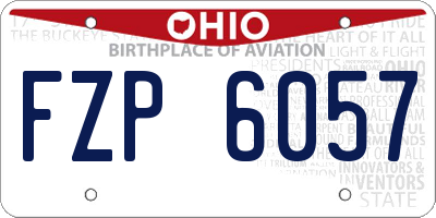 OH license plate FZP6057