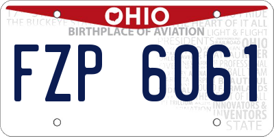 OH license plate FZP6061