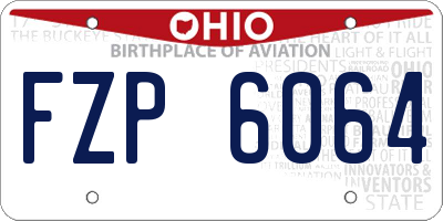 OH license plate FZP6064