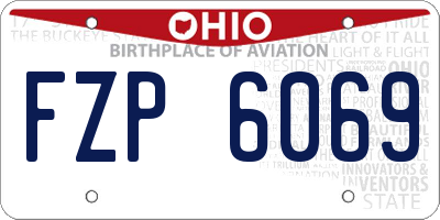 OH license plate FZP6069