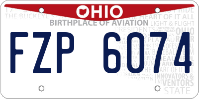 OH license plate FZP6074