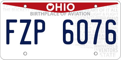 OH license plate FZP6076