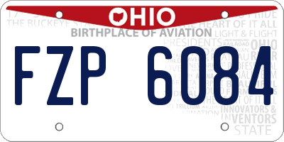 OH license plate FZP6084