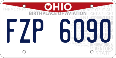 OH license plate FZP6090