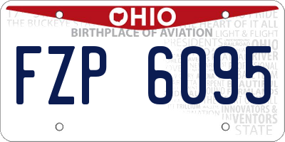 OH license plate FZP6095
